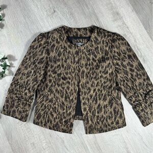 Chic Animal Print Women's Blazer